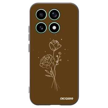 Picasee silikónový čierny obal pre Xiaomi 17 - Brown flowers