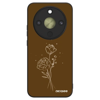 Obal pre Honor Magic8 Lite 5G - Brown flowers