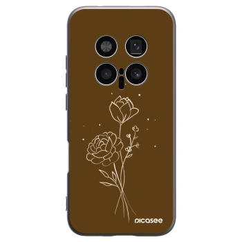 Picasee silikónový čierny obal pre Honor Magic8 Pro 5G - Brown flowers