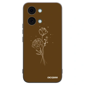 Picasee silikónový čierny obal pre Xiaomi Poco X8 Pro Max - Brown flowers