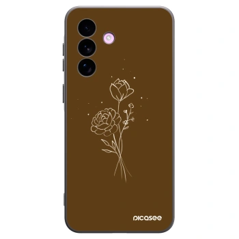 Picasee silikónový čierny obal pre Samsung Galaxy A57 5G - Brown flowers