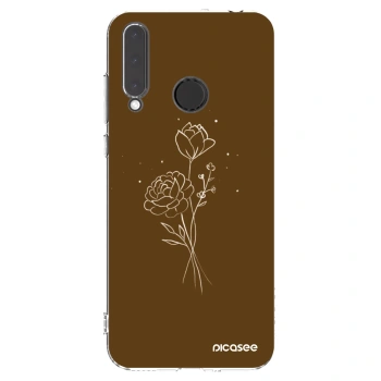 Picasee silikónový prehľadný obal pre Honor 20 Lite - Brown flowers