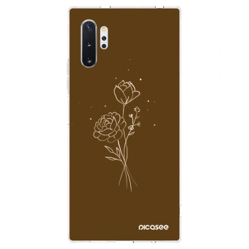 Obal pre Samsung Galaxy Note 10+ N975F - Brown flowers