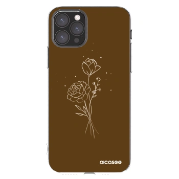 Picasee silikónový prehľadný obal pre Apple iPhone 11 Pro - Brown flowers