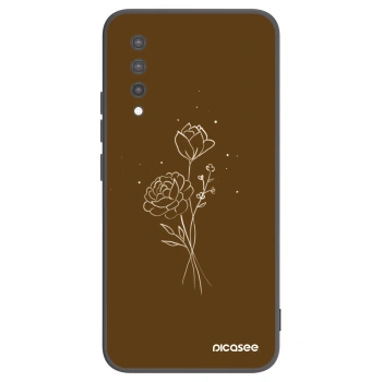 Obal pre Xiaomi Mi 9 Lite - Brown flowers