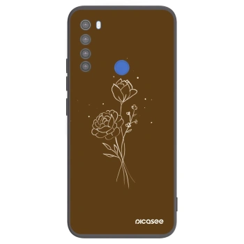 Obal pre Xiaomi Redmi Note 8T - Brown flowers