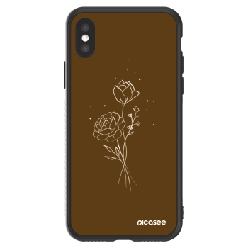 Picasee ULTIMATE CASE pro Apple iPhone X/XS - Brown flowers