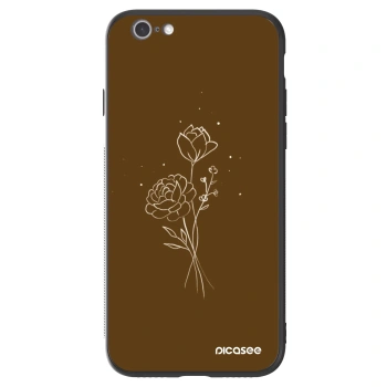 Obal pre Apple iPhone 6/6S - Brown flowers