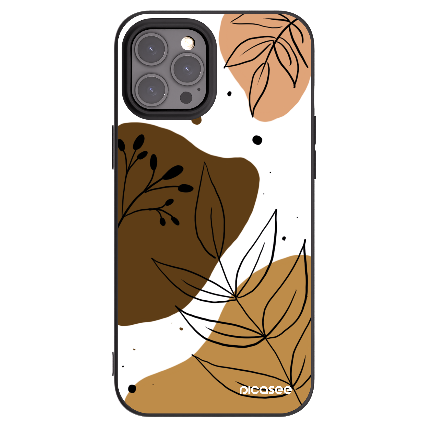 Silikónový čierny obal pre Apple iPhone 12 Pro Max - Boho style