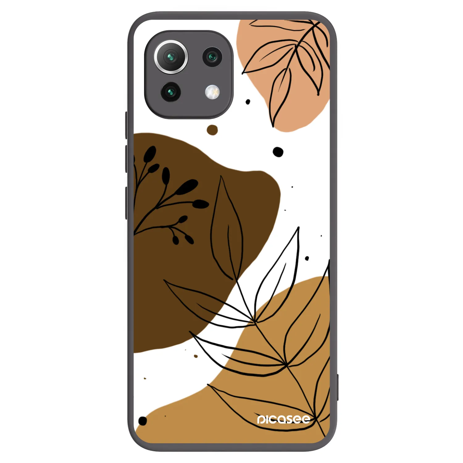 Picasee silikónový čierny obal pre Xiaomi 11 Lite 5G NE - Boho style