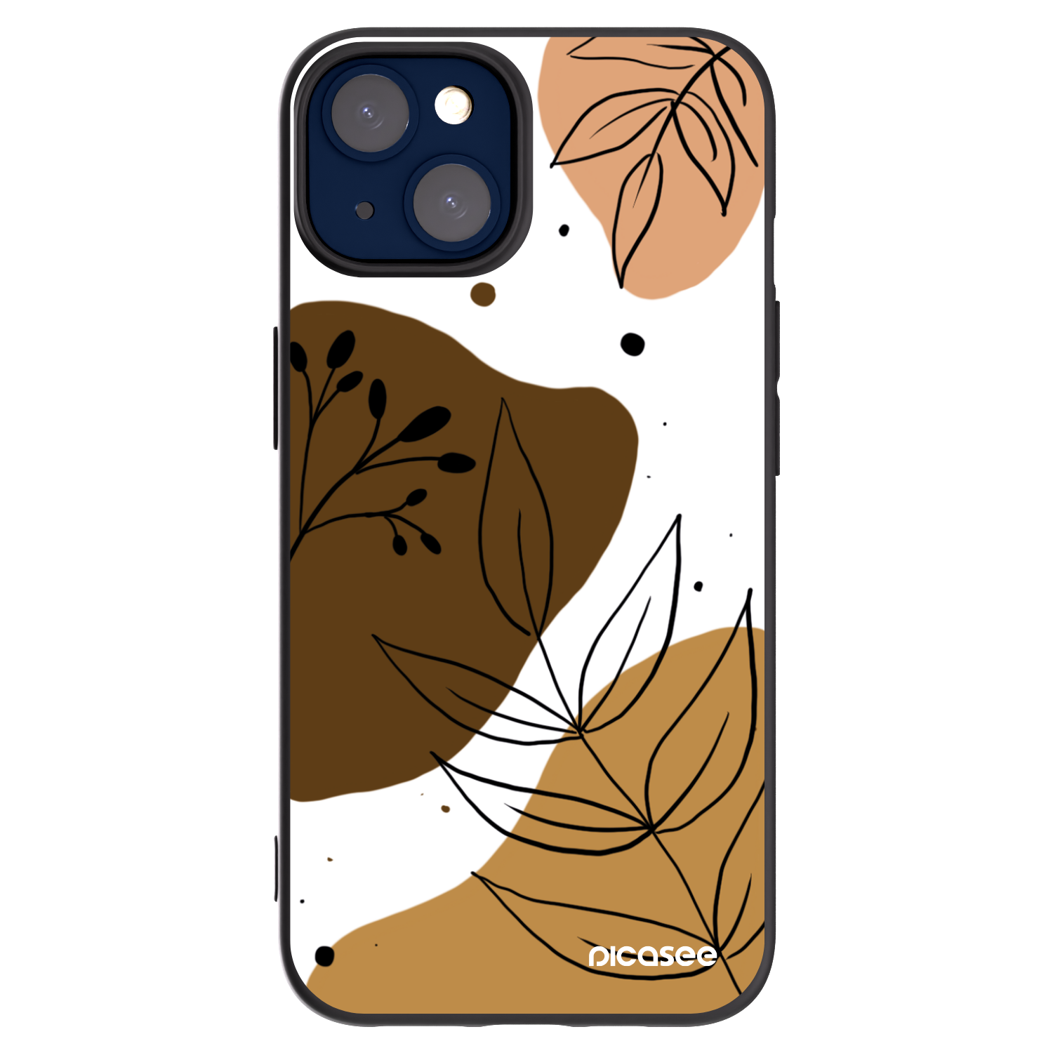 Silikónový čierny obal pre Apple iPhone 14 - Boho style