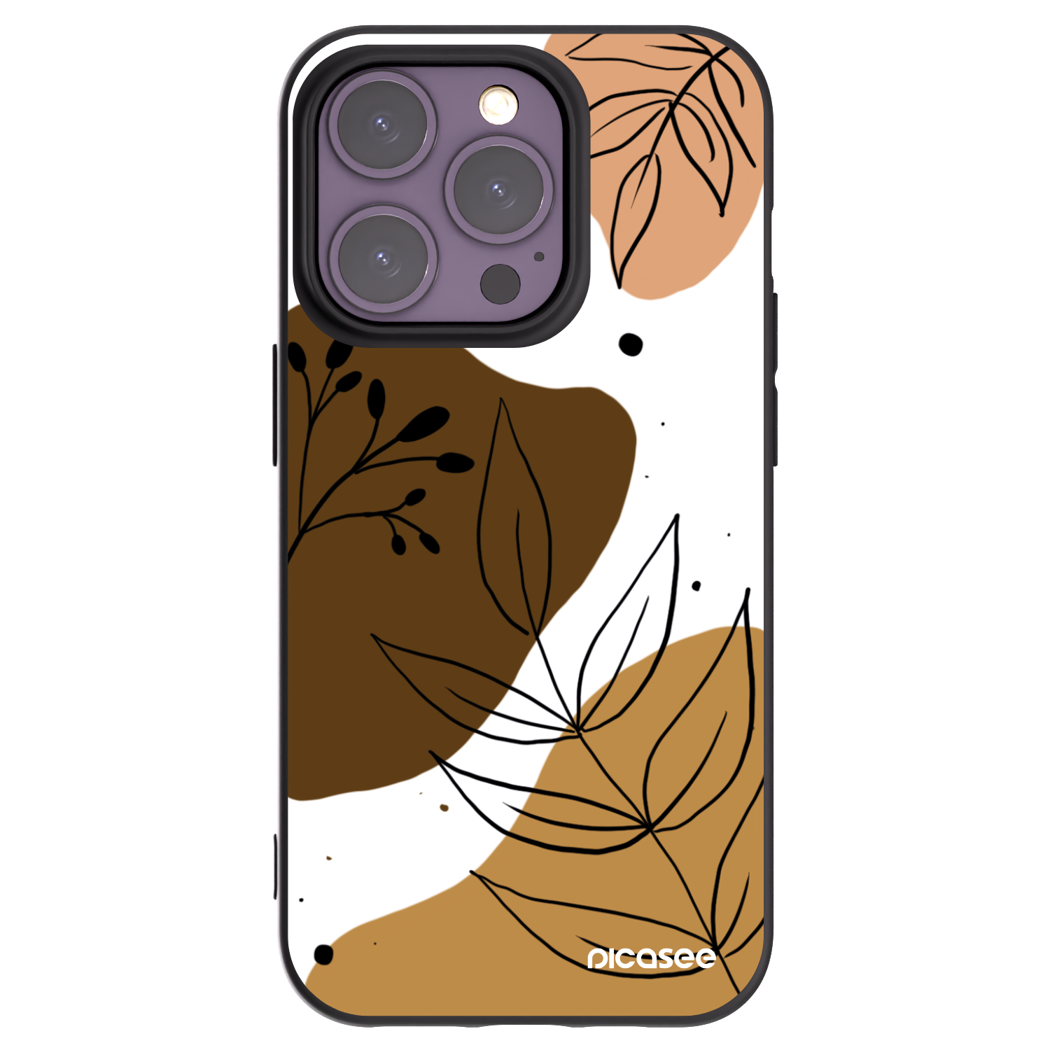 Picasee silikónový čierny obal pre Apple iPhone 14 Pro - Boho style