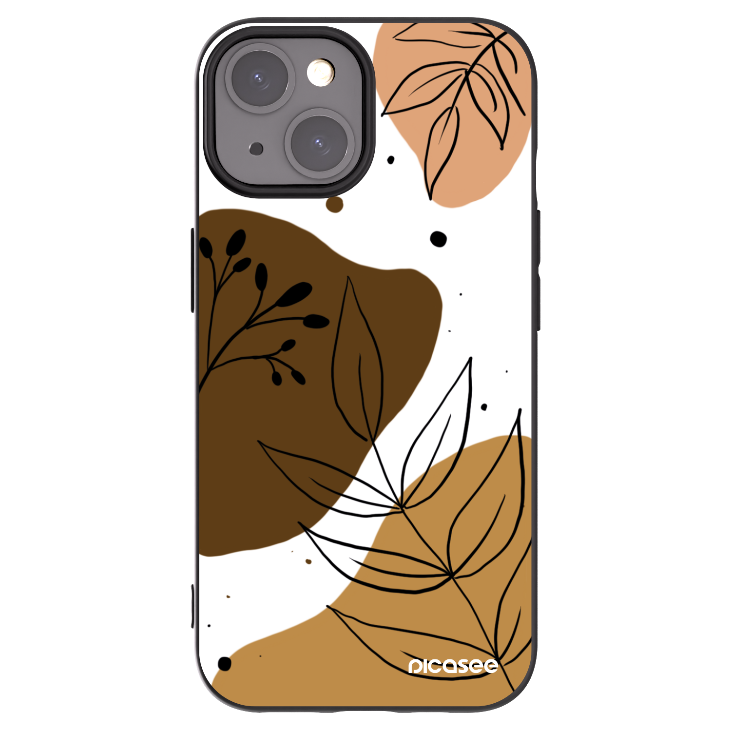 Silikónový čierny obal pre Apple iPhone 15 - Boho style