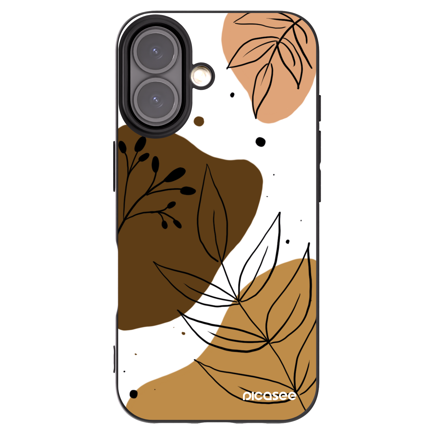 Picasee silikónový čierny obal pre Apple iPhone 16 - Boho style