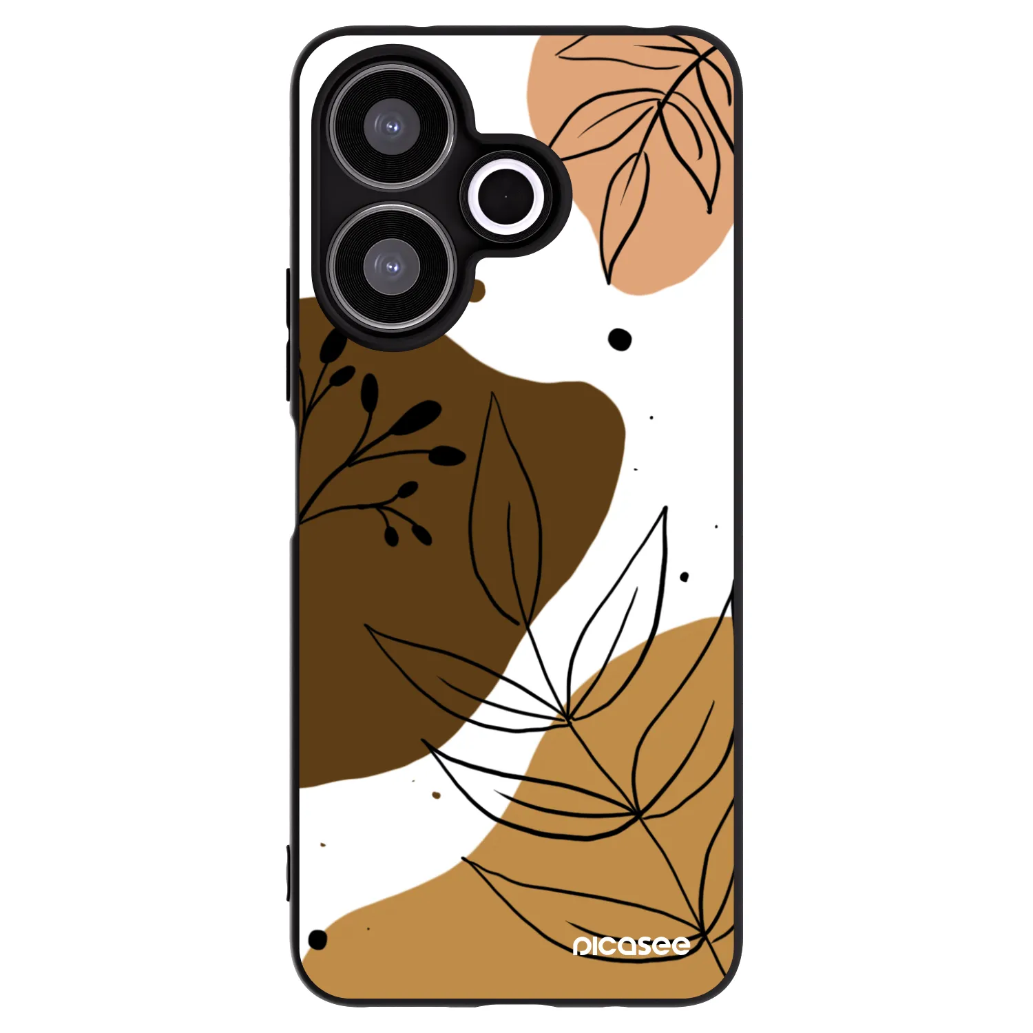 Silikónový čierny obal pre Xiaomi Redmi 13 4G - Boho style