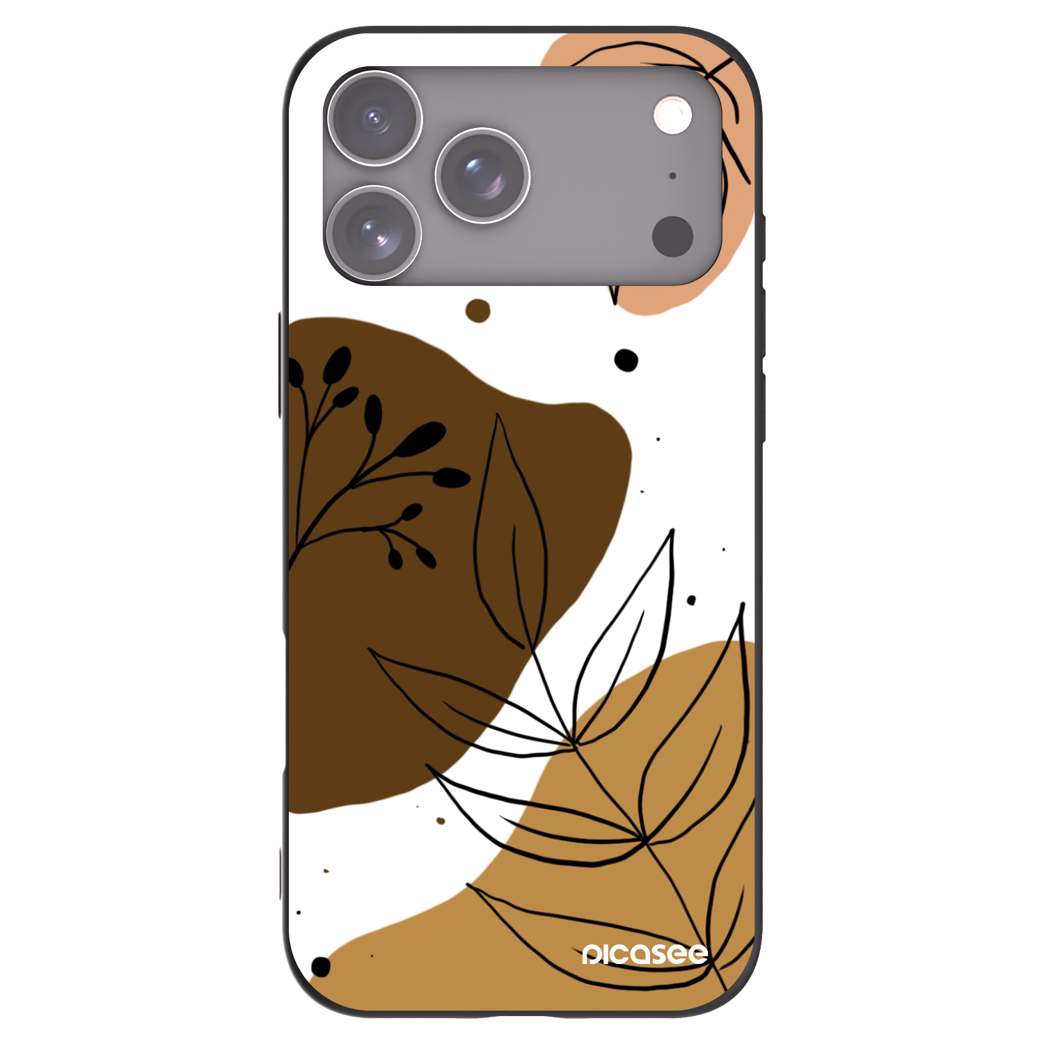 Silikónový čierny obal pre Apple iPhone 17 Pro Max - Boho style