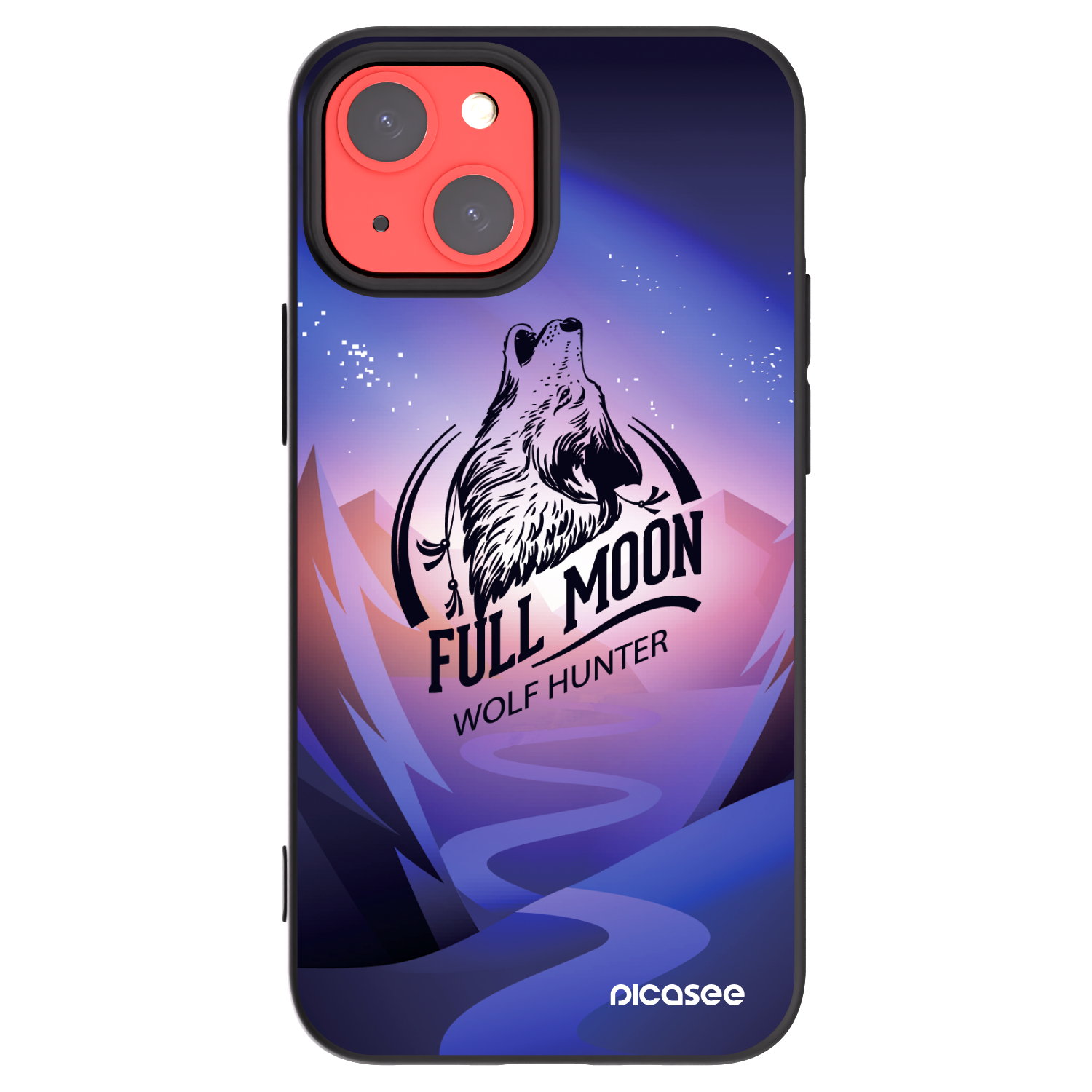 Picasee silikónový čierny obal pre Apple iPhone 13 mini - Vlk