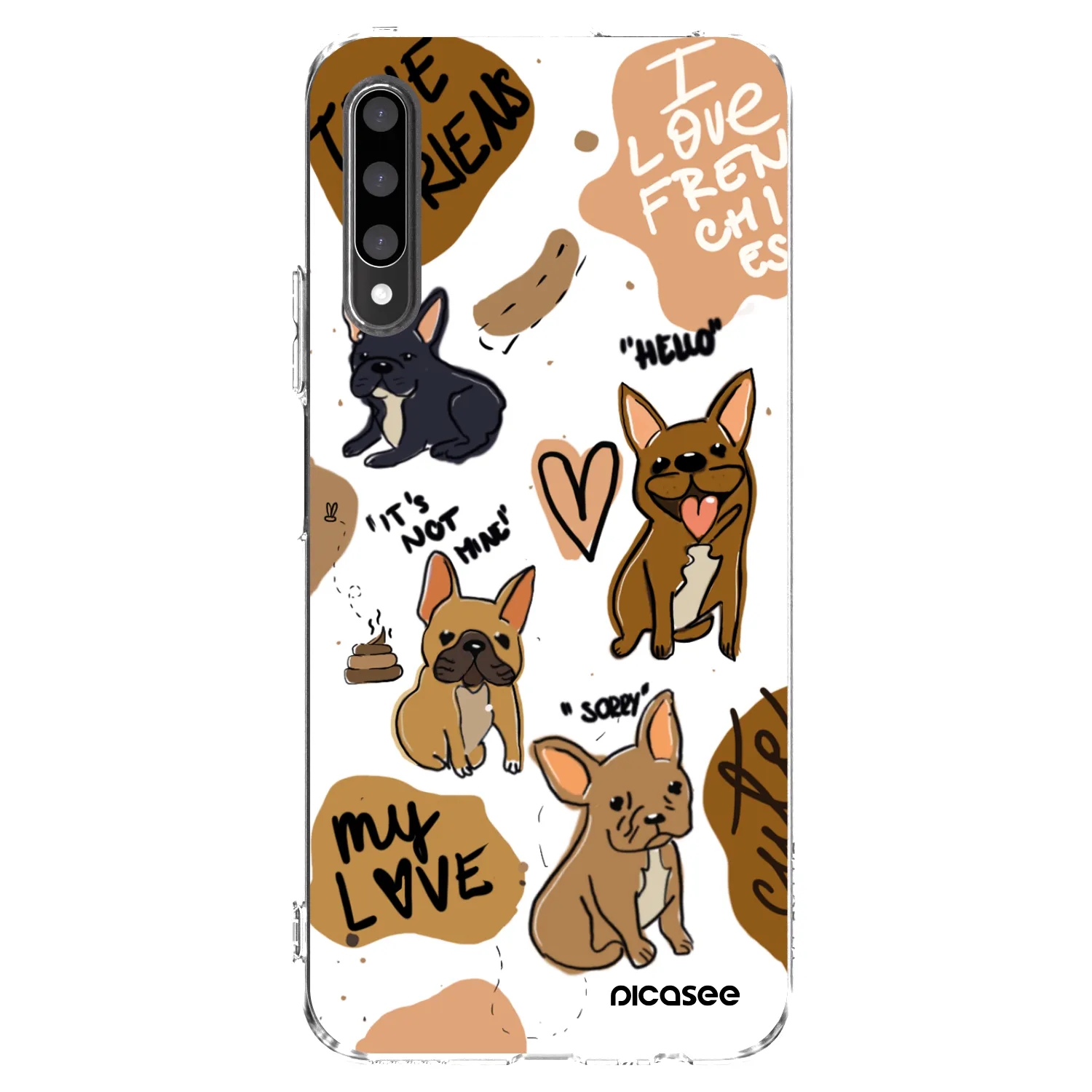 Picasee silikónový prehľadný obal pre Honor 9X Pro - Frenchies