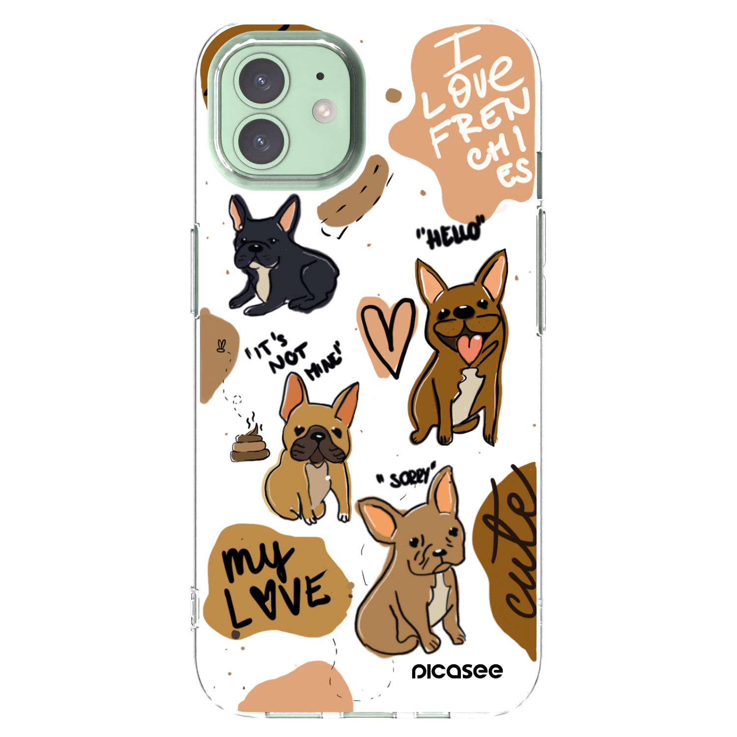Silikónový prehľadný obal pre Apple iPhone 12 - Frenchies