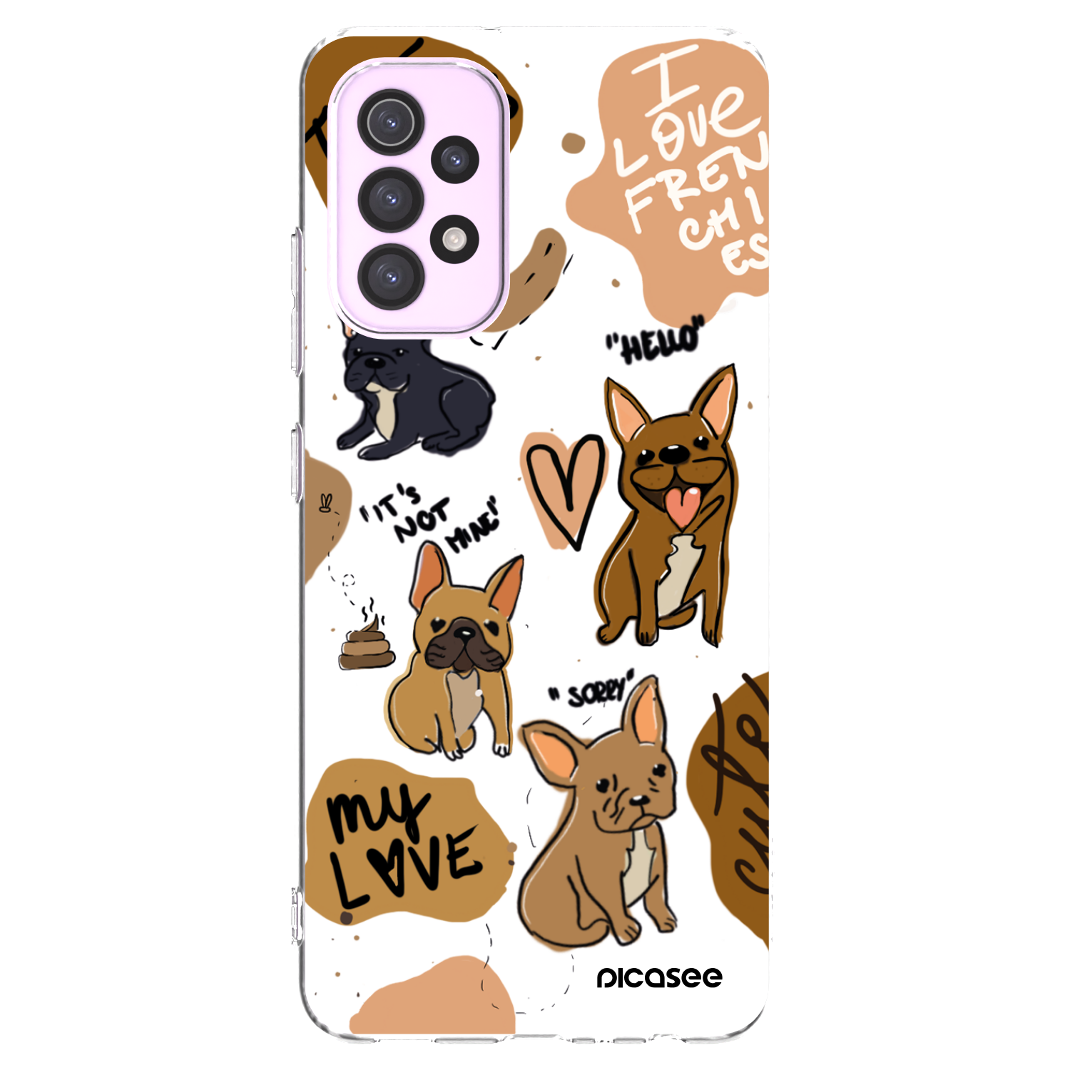Picasee silikónový prehľadný obal pre Samsung Galaxy A32 5G A326B - Frenchies