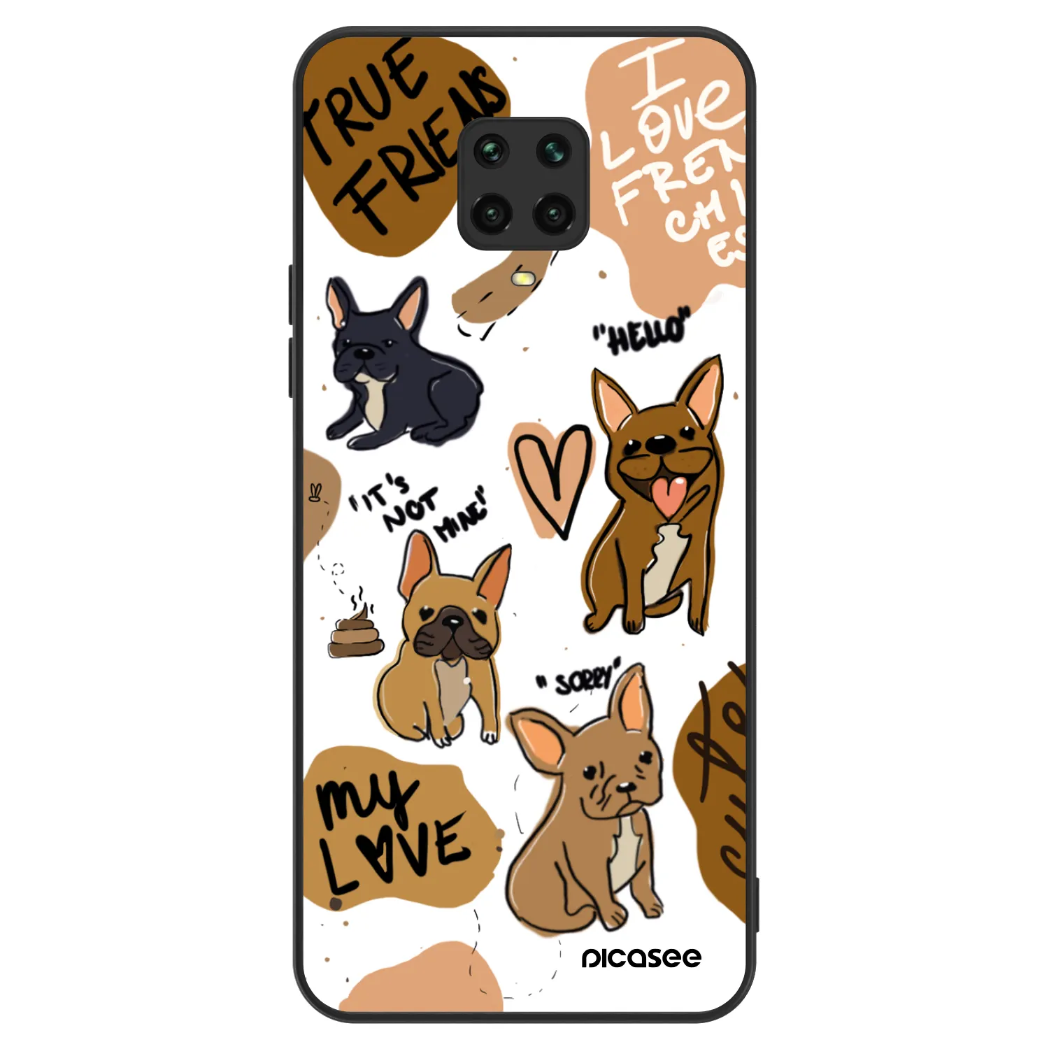 Picasee ULTIMATE CASE pro Xiaomi Redmi Note 9 Pro - Frenchies