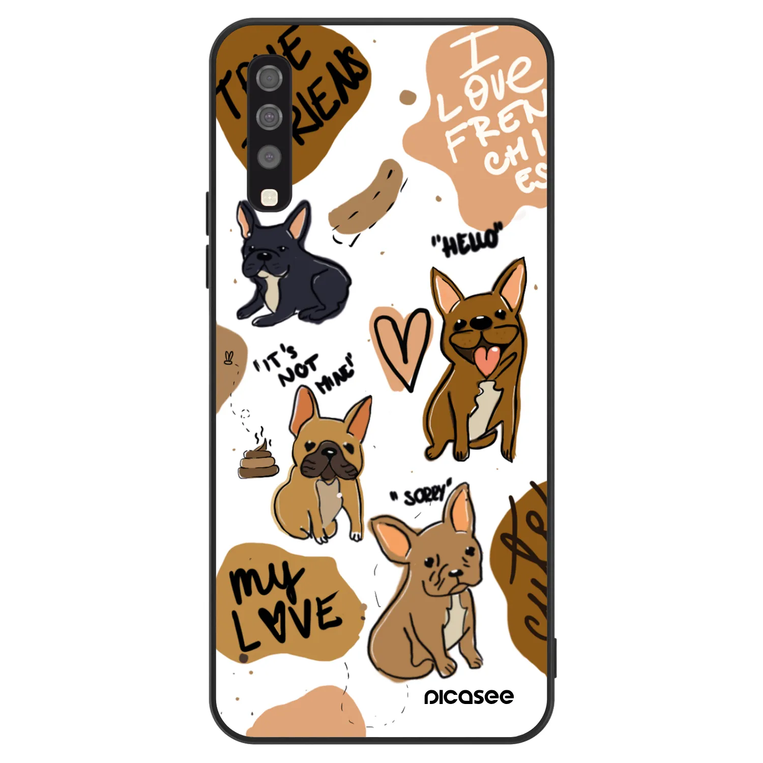 Picasee ULTIMATE CASE pro Samsung Galaxy A70 A705F - Frenchies