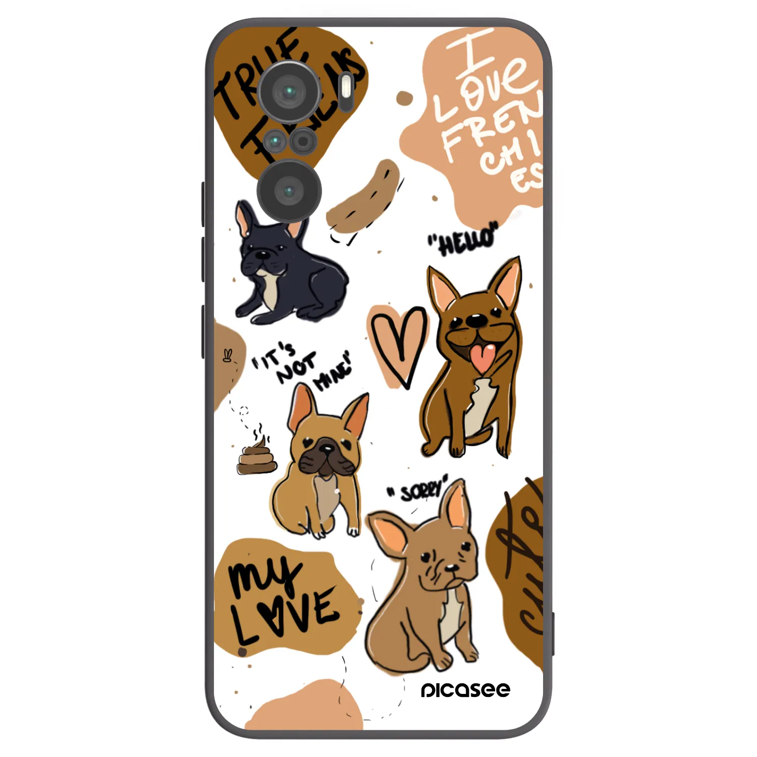 Picasee silikónový čierny obal pre Xiaomi Poco F3 - Frenchies