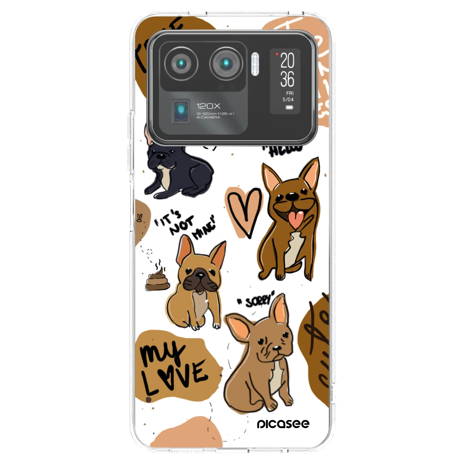 Picasee silikónový prehľadný obal pre Xiaomi Mi 11 Ultra - Frenchies
