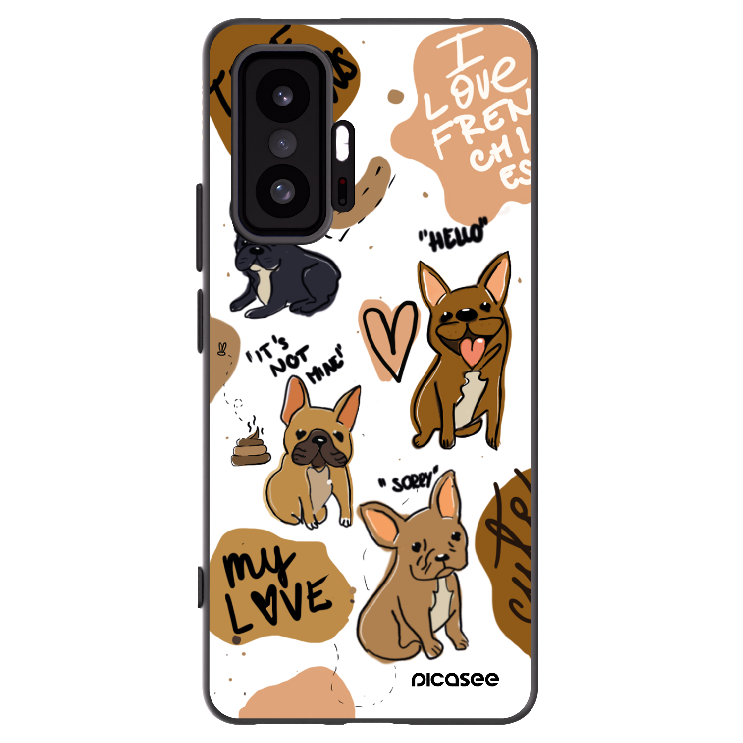 Picasee silikónový čierny obal pre Xiaomi 11T Pro - Frenchies