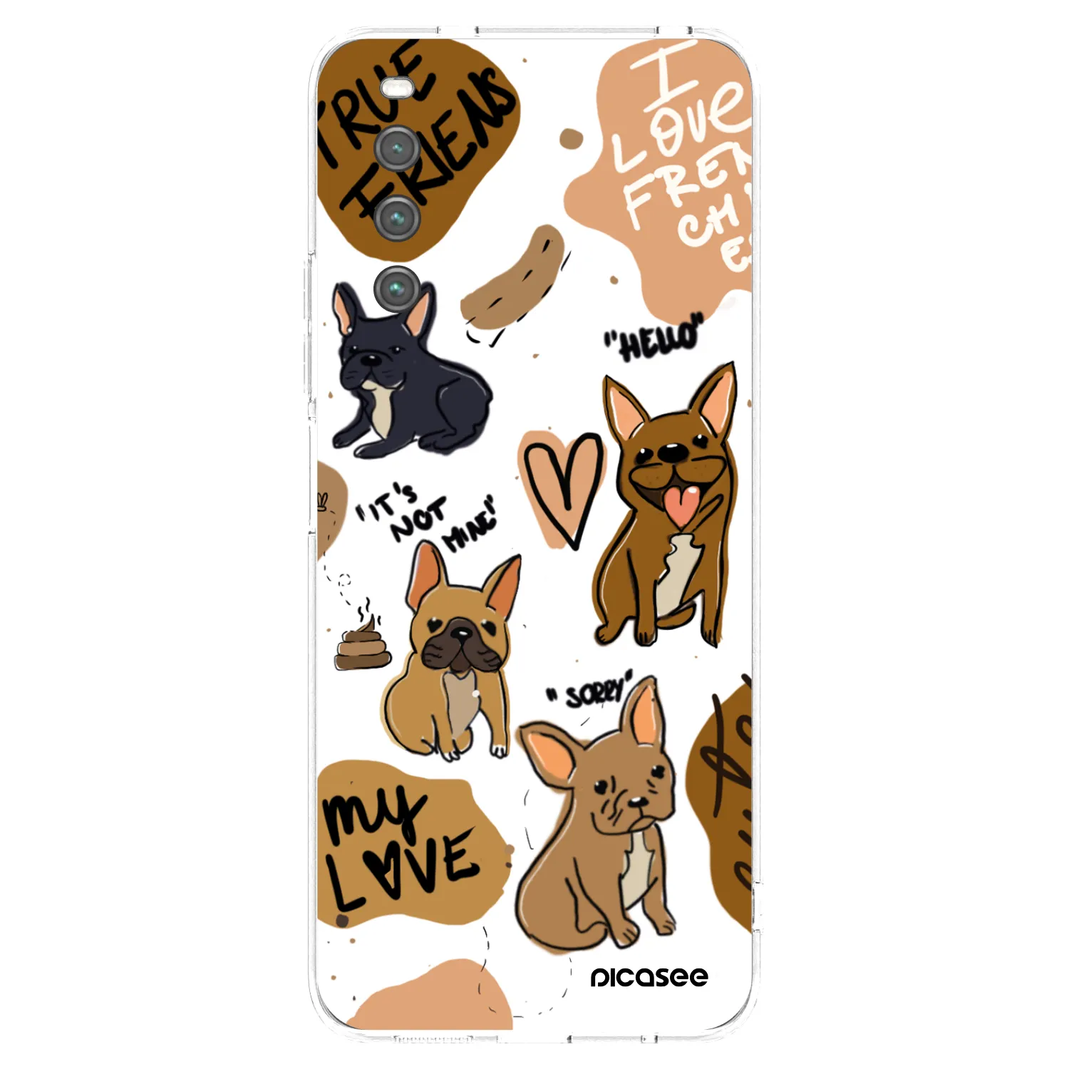 Picasee silikónový prehľadný obal pre Sony Xperia 10 IV 5G - Frenchies