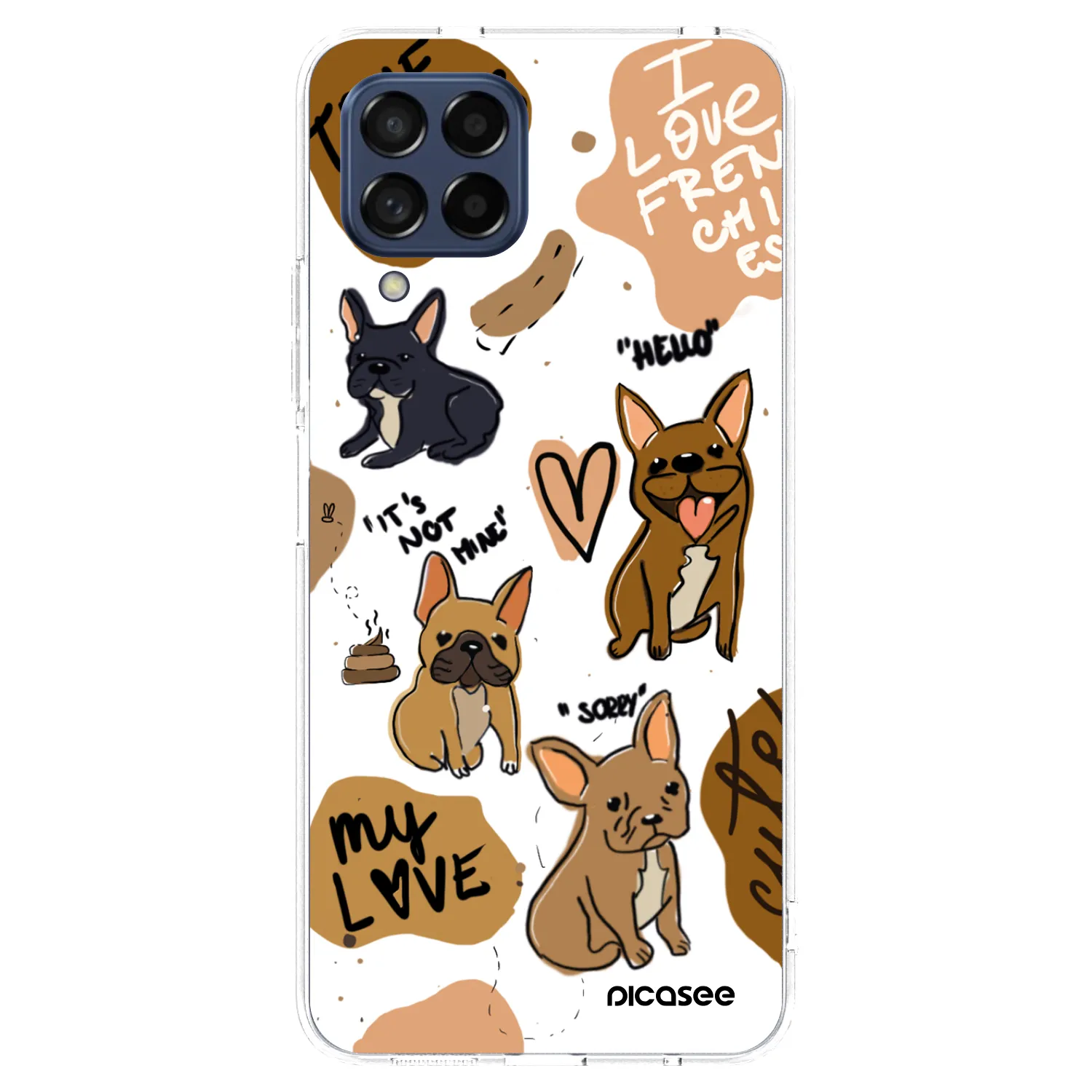 Picasee silikónový prehľadný obal pre Samsung Galaxy M53 5G - Frenchies