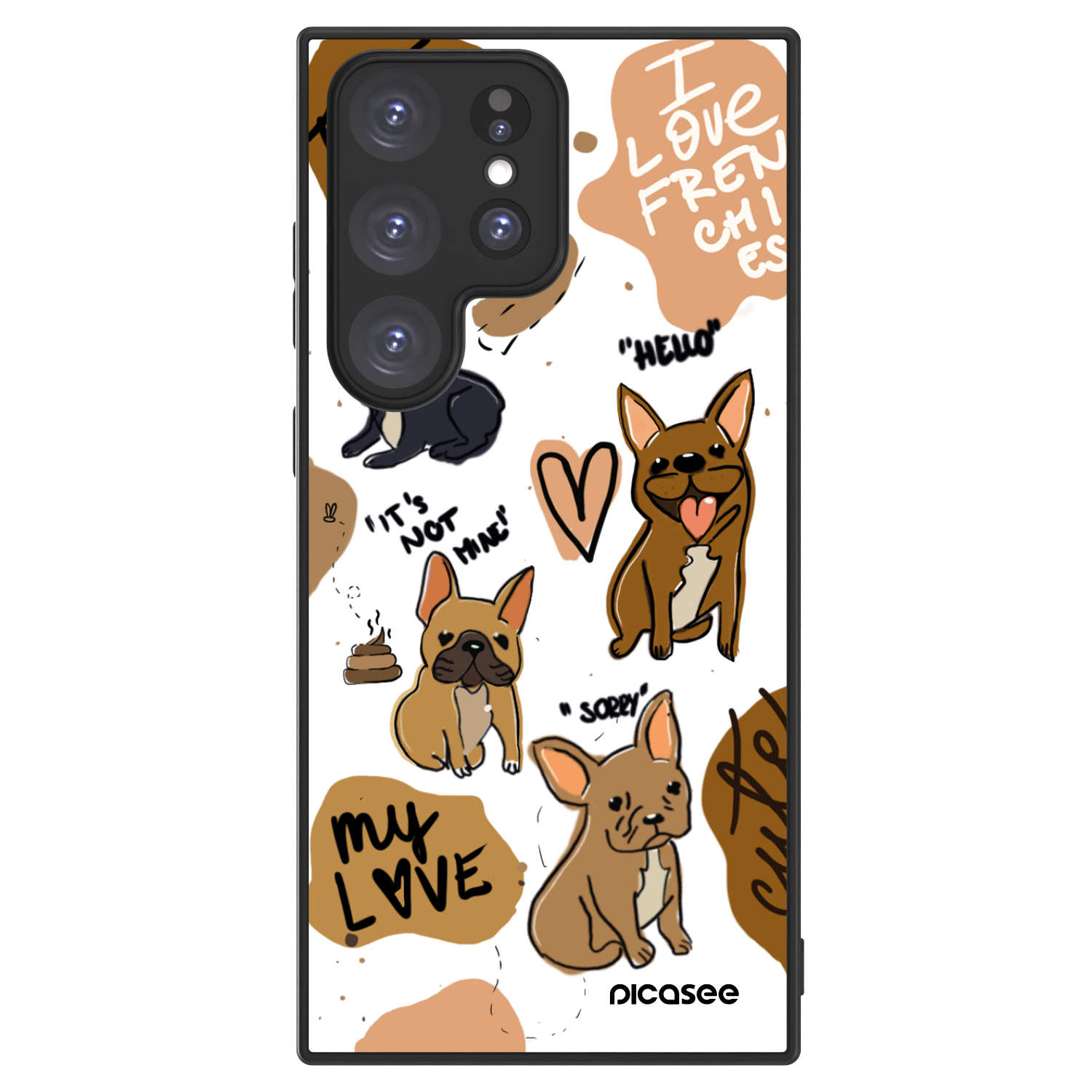 Picasee ULTIMATE CASE pro Samsung Galaxy S23 Ultra 5G - Frenchies