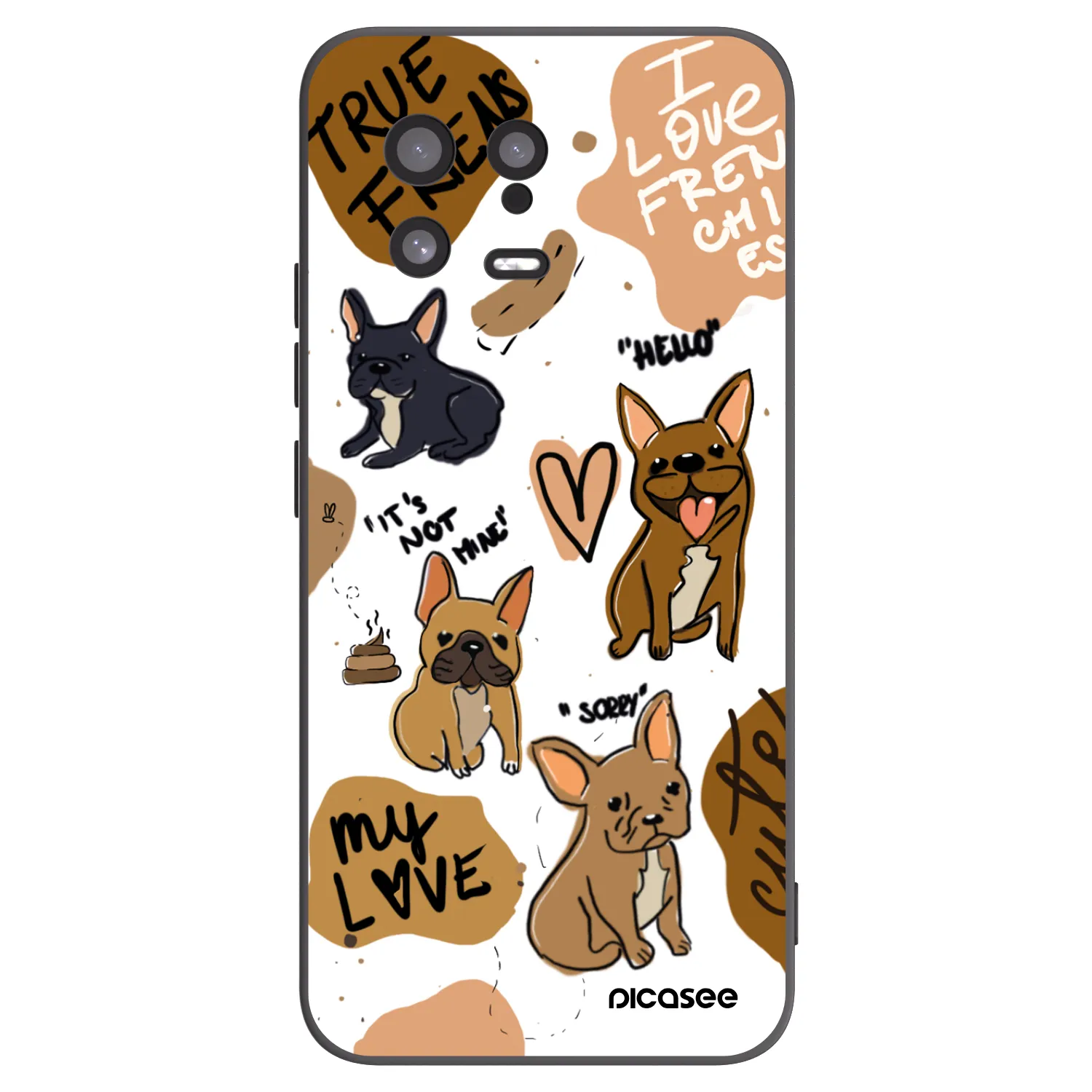Silikónový čierny obal pre Xiaomi 13 - Frenchies