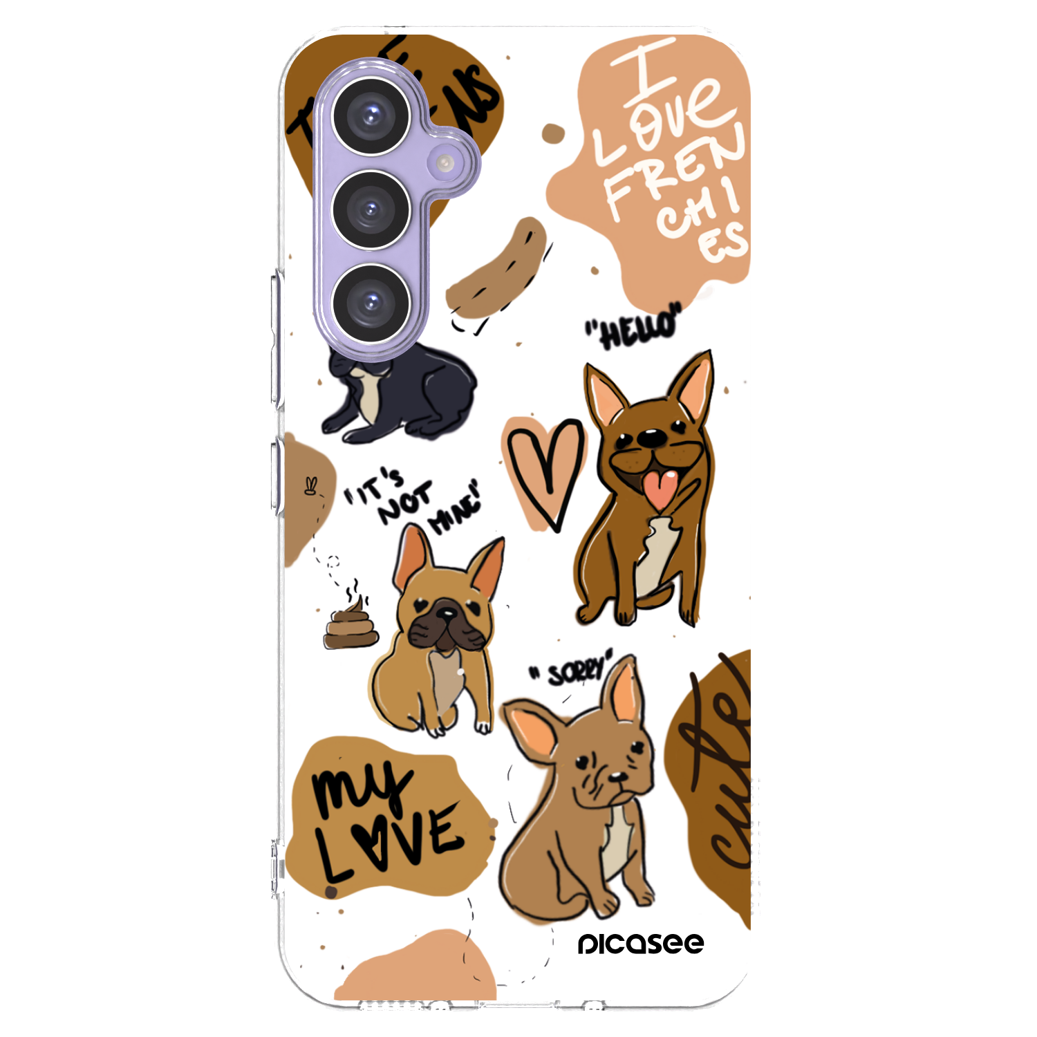 Picasee silikónový prehľadný obal pre Samsung Galaxy A54 5G A546B - Frenchies