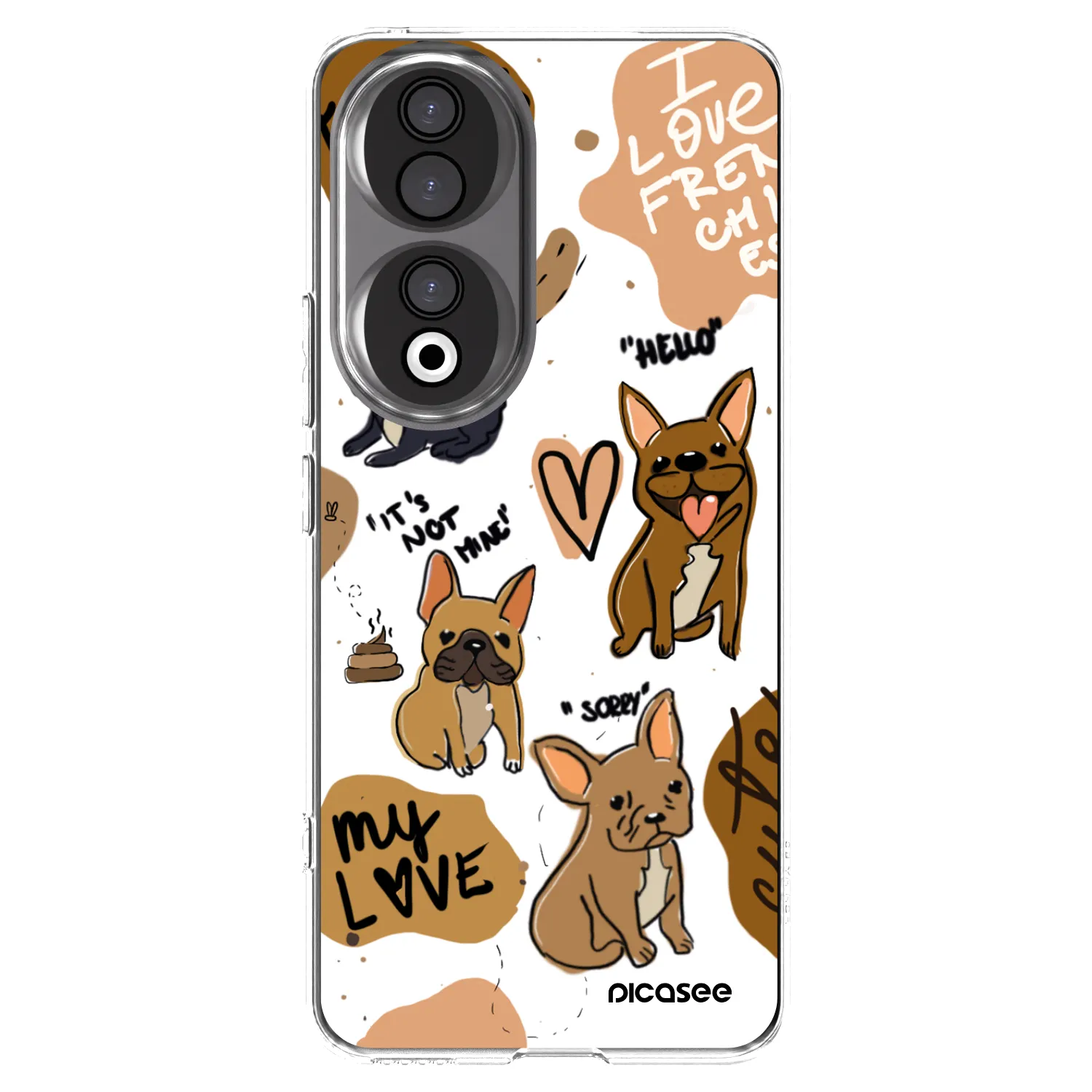 Picasee silikónový prehľadný obal pre Honor 90 5G - Frenchies