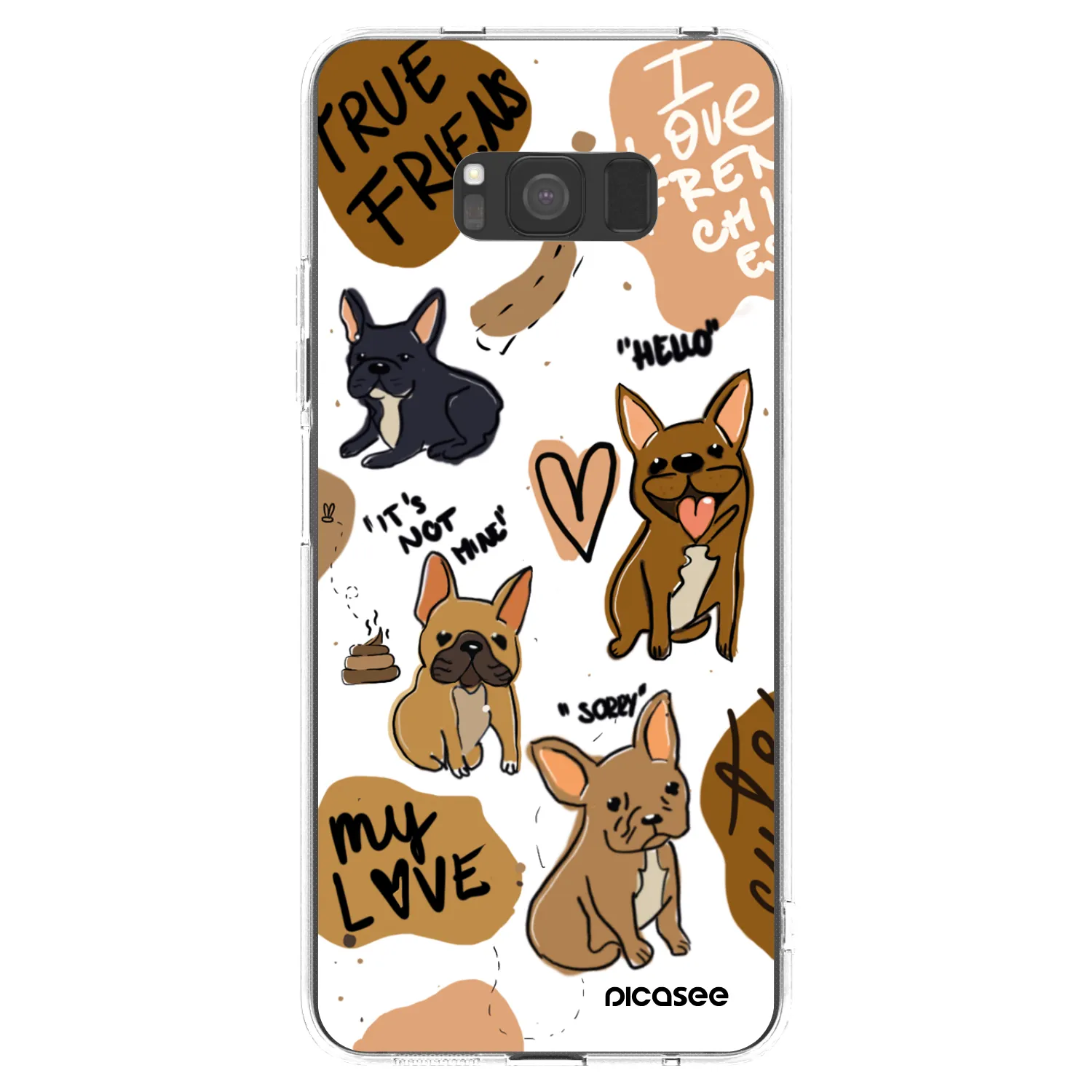 Picasee silikónový prehľadný obal pre Samsung Galaxy S8 G950F - Frenchies