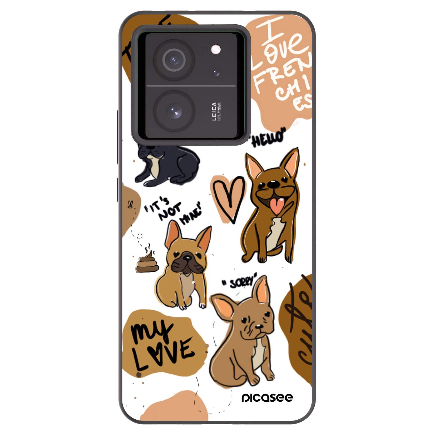 Picasee silikónový čierny obal pre Xiaomi 13T Pro - Frenchies