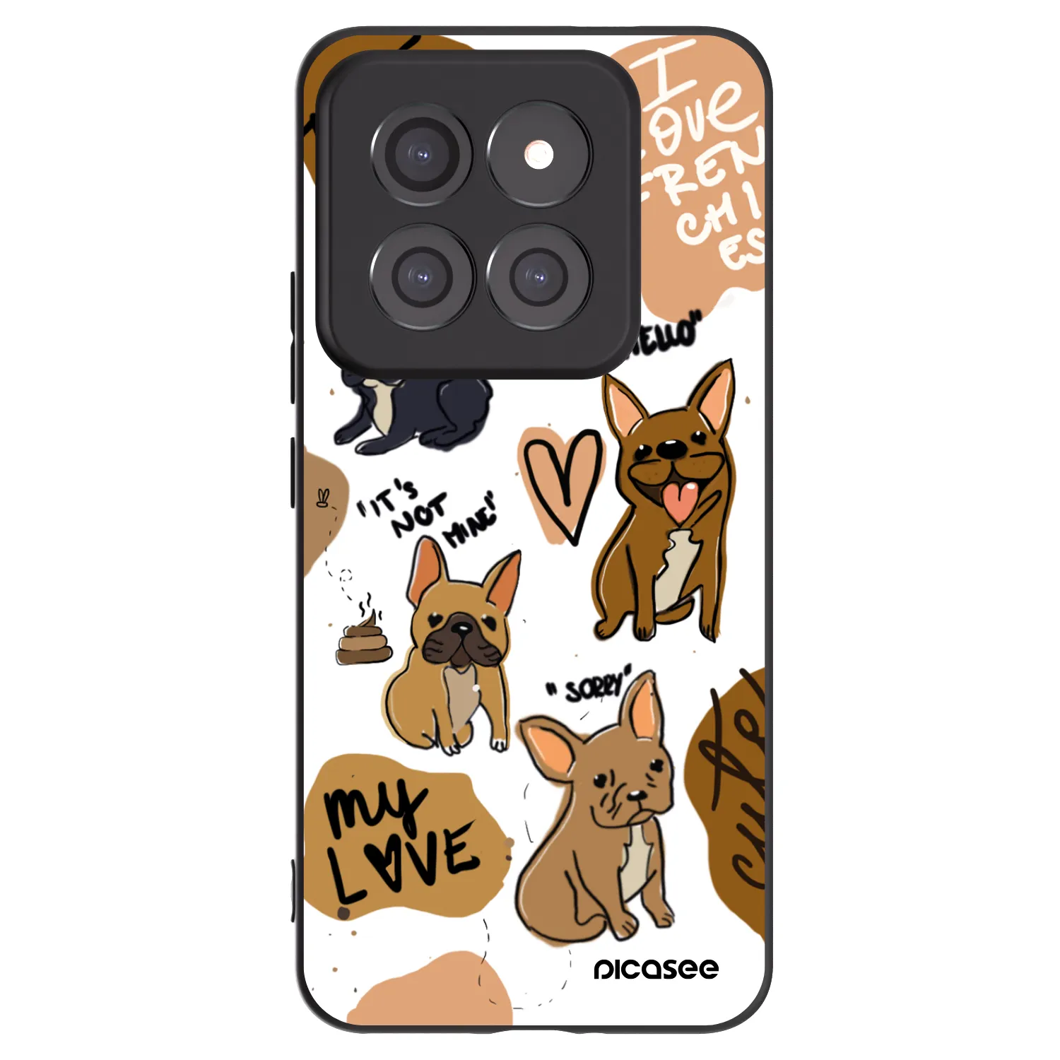 Picasee silikónový čierny obal pre Xiaomi 14 Pro - Frenchies