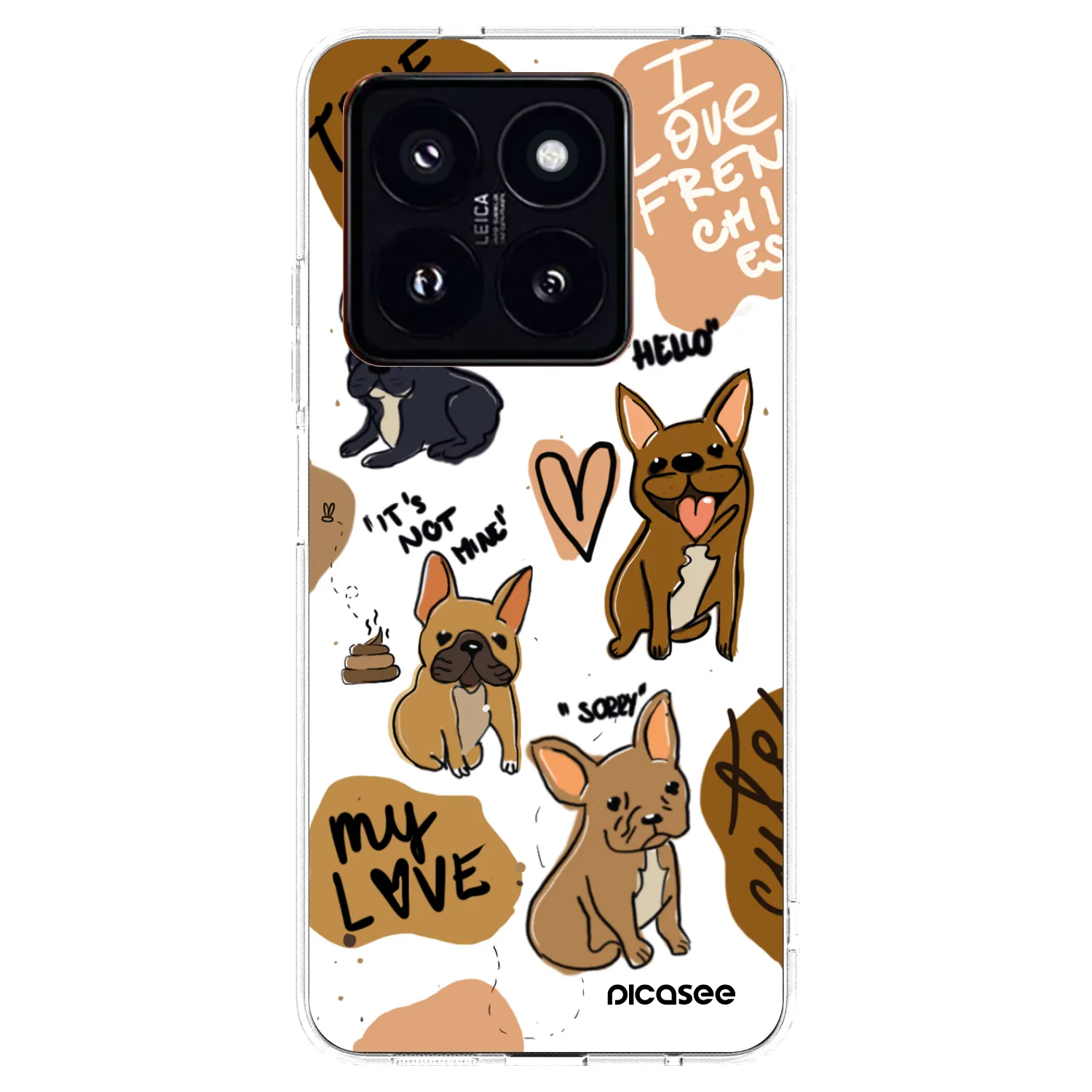 Picasee silikónový prehľadný obal pre Xiaomi 14 Pro - Frenchies