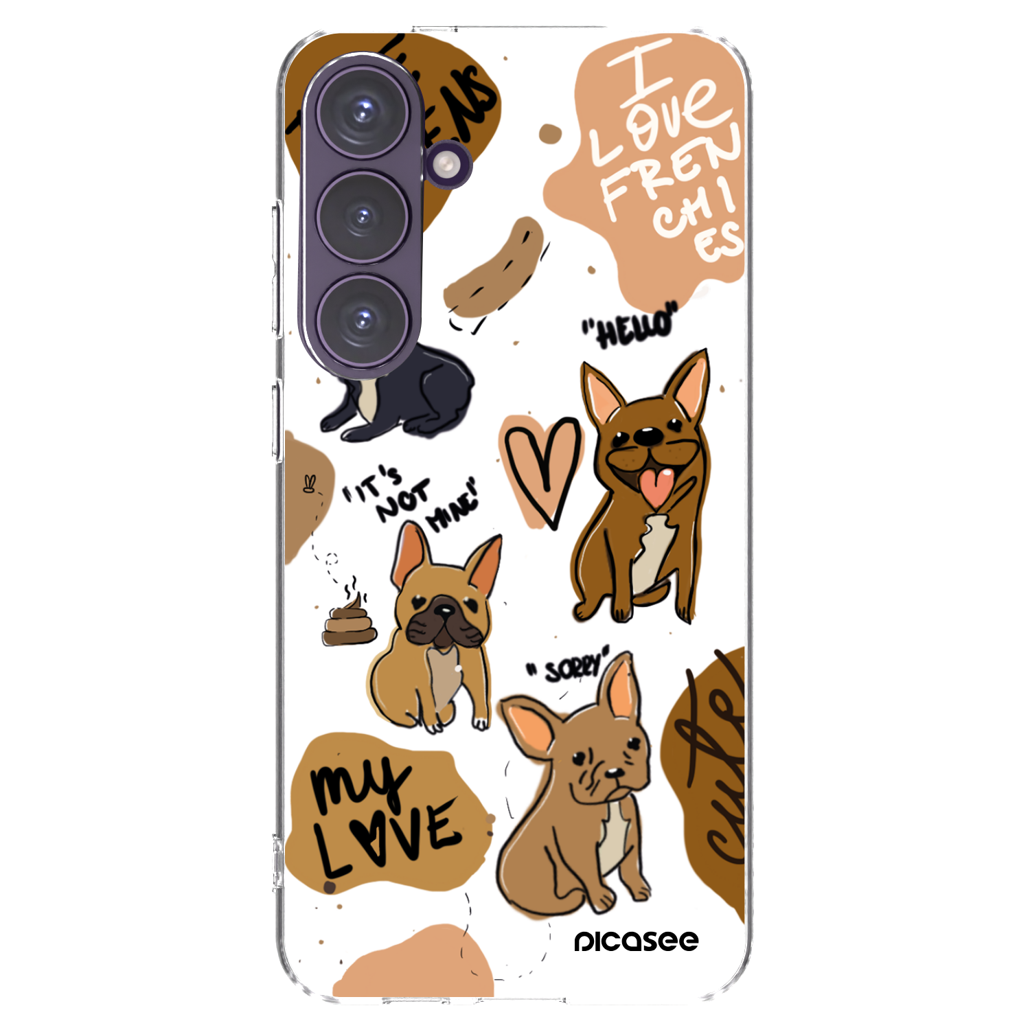 Picasee silikónový prehľadný obal pre Samsung Galaxy S24+ S926B 5G - Frenchies