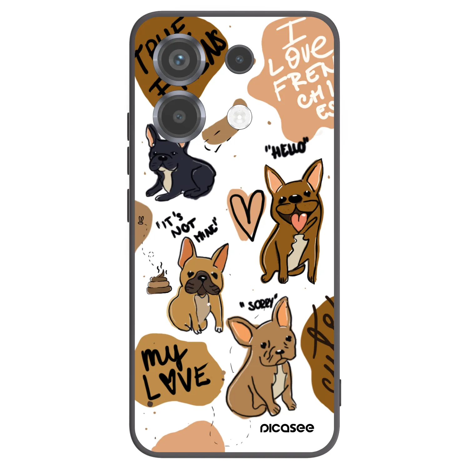 Picasee silikónový čierny obal pre Xiaomi Poco X6 - Frenchies