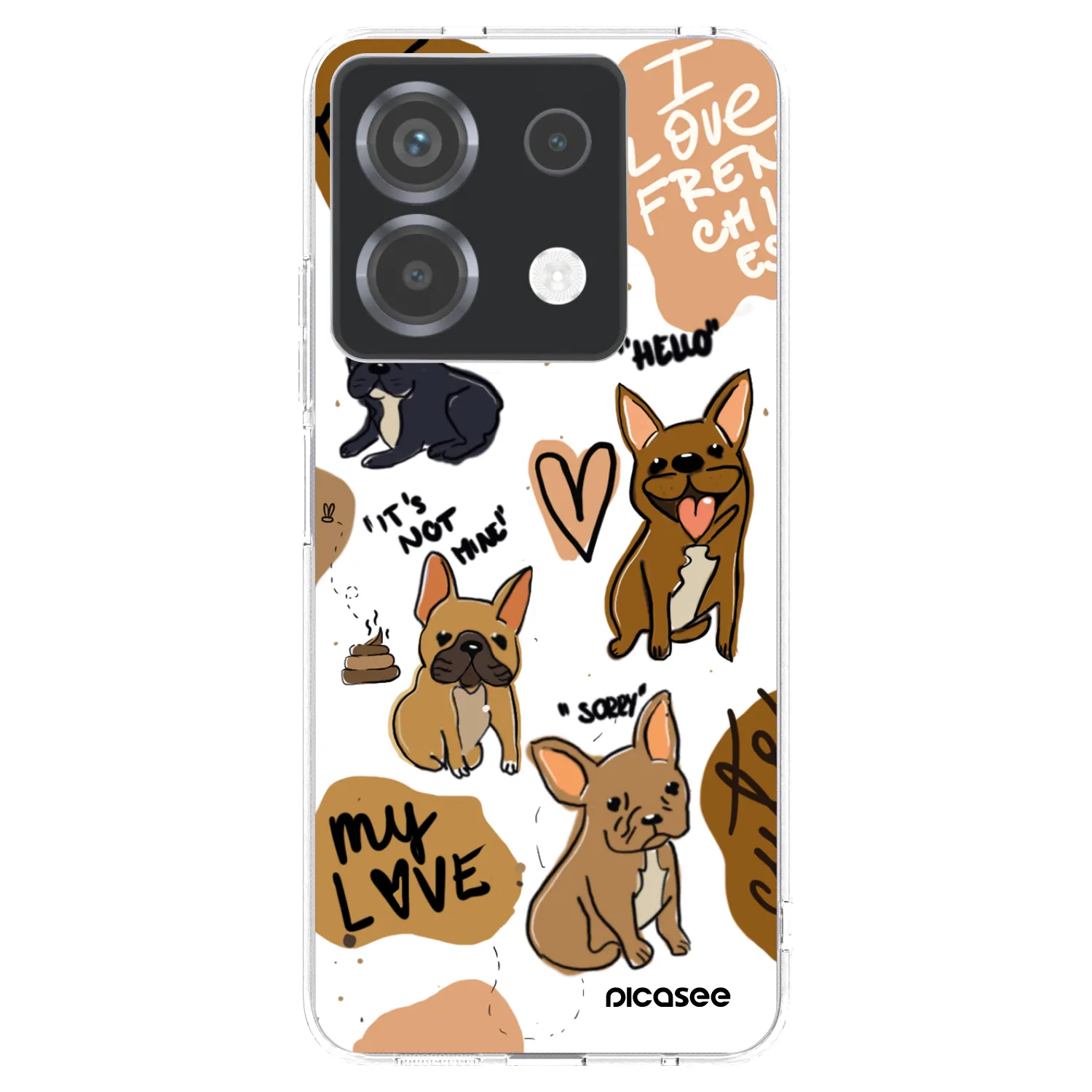 Picasee silikónový prehľadný obal pre Xiaomi Poco X6 - Frenchies