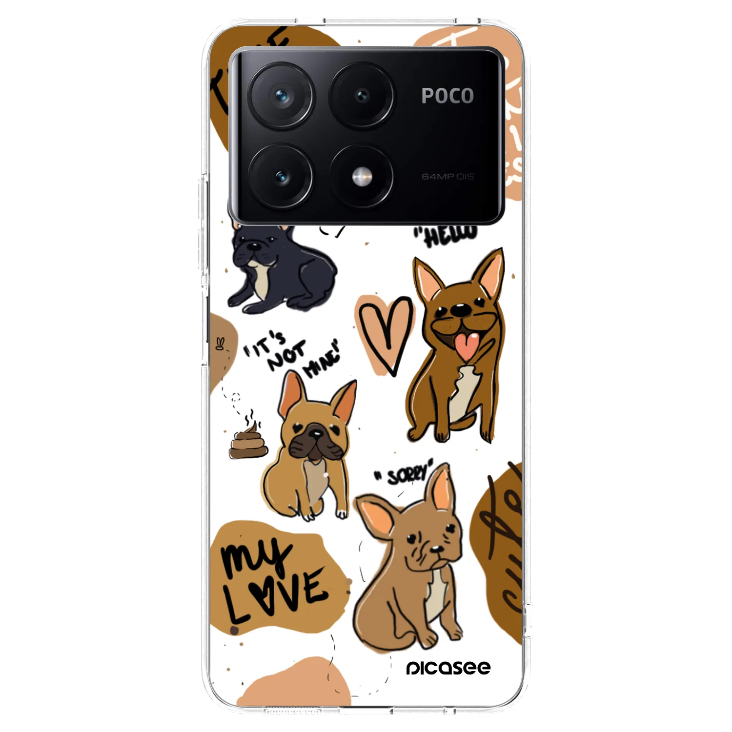 Picasee silikónový prehľadný obal pre Xiaomi Poco X6 Pro - Frenchies