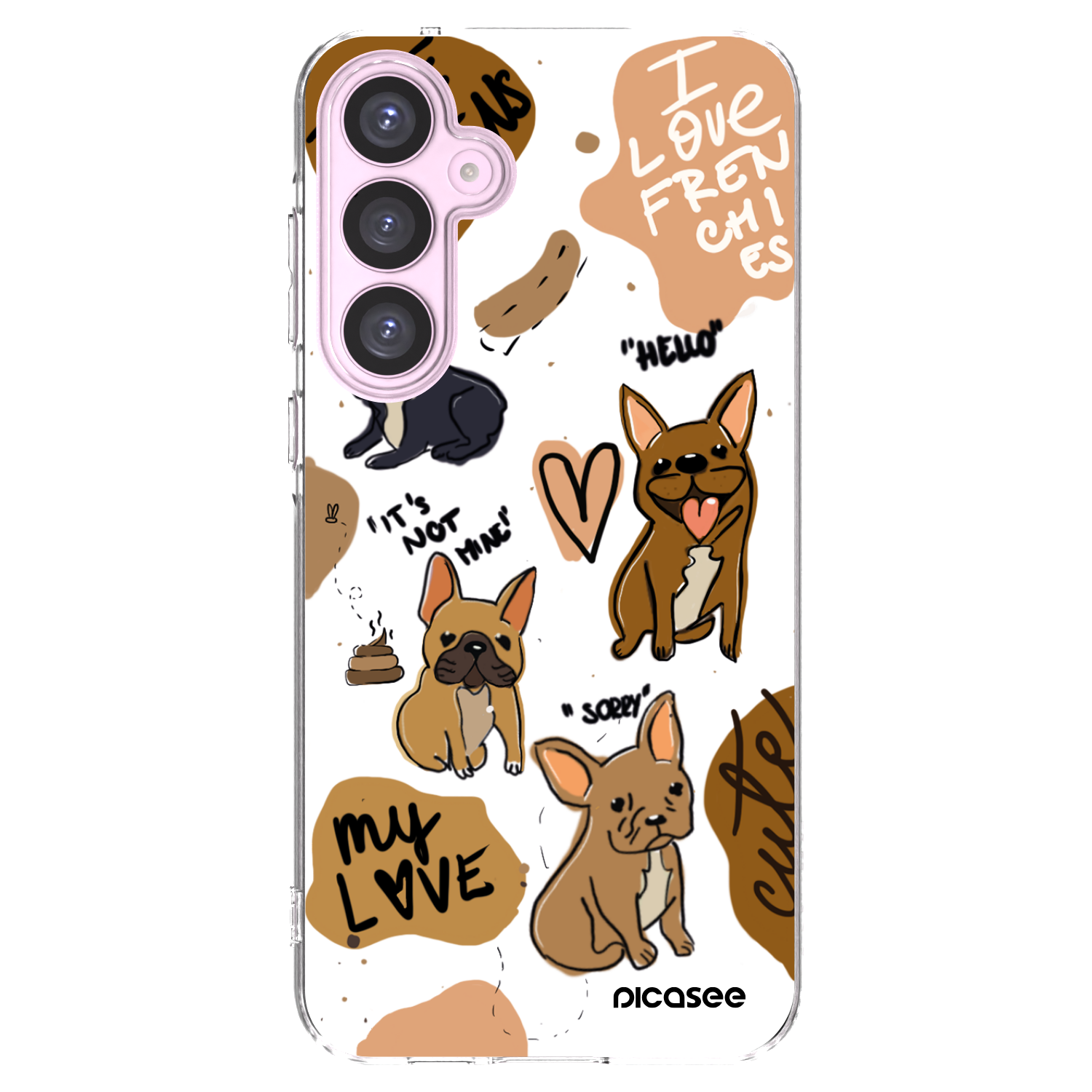 Picasee silikónový prehľadný obal pre Samsung Galaxy A55 5G A556B - Frenchies