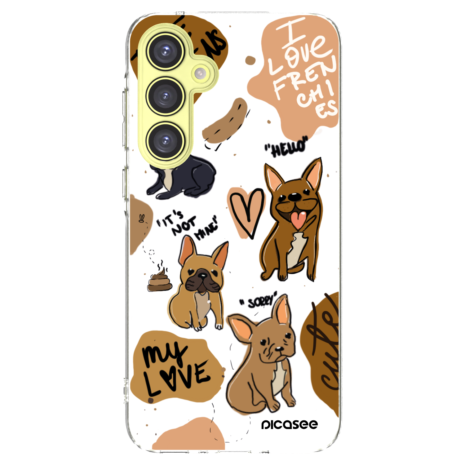 Picasee silikónový prehľadný obal pre Samsung Galaxy A35 5G A356B - Frenchies