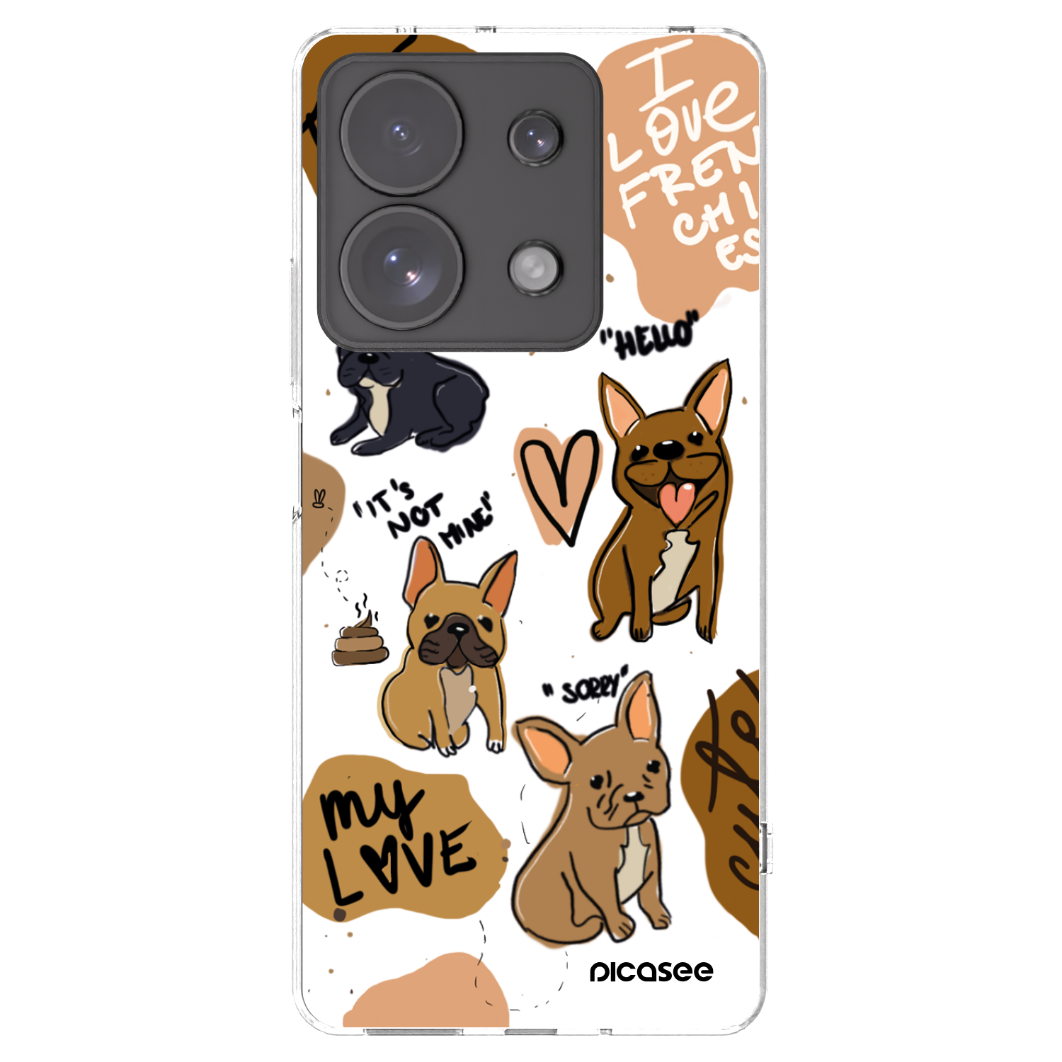 Silikónový prehľadný obal pre Xiaomi Redmi Note 13 Pro 4G - Frenchies