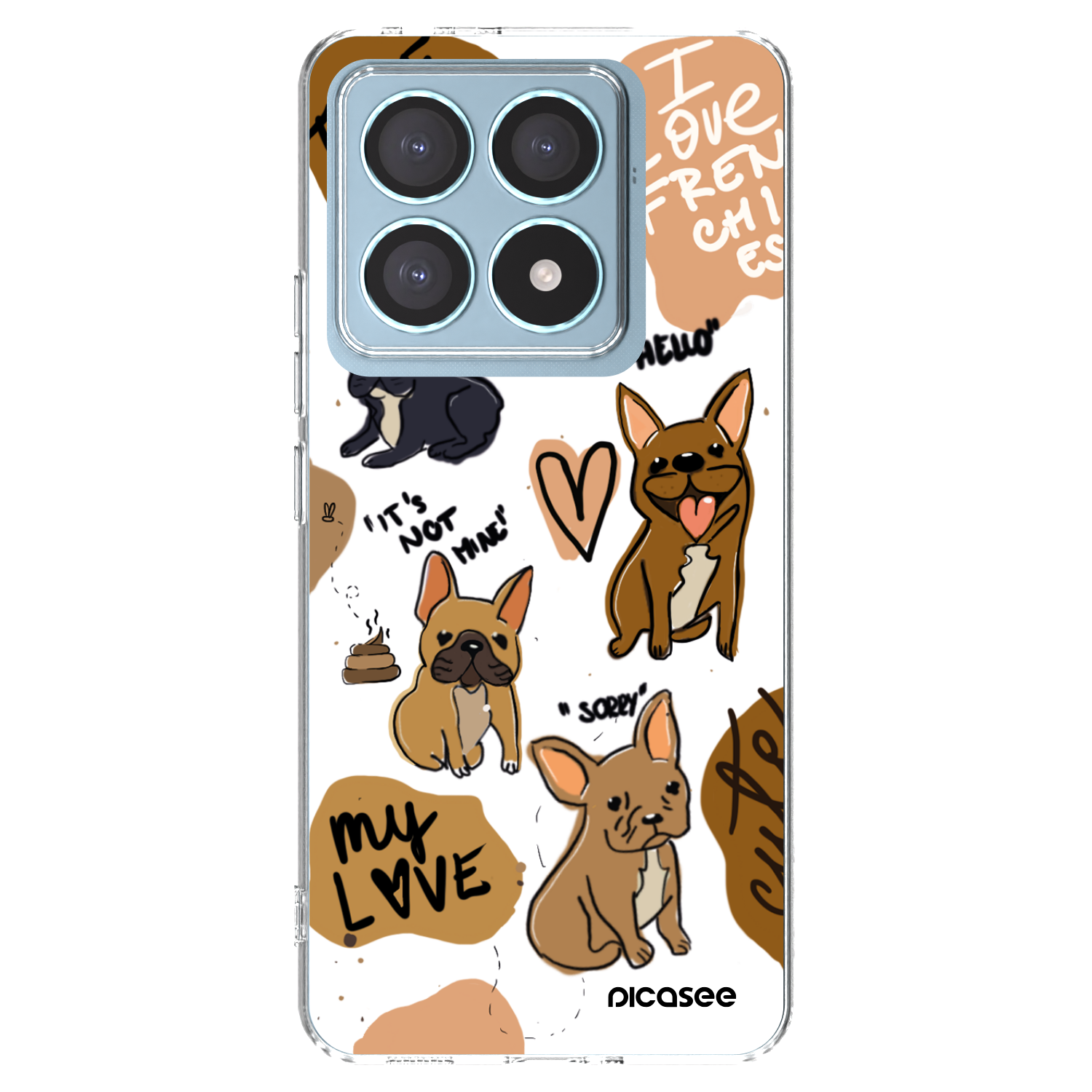 Picasee silikónový prehľadný obal pre Xiaomi 14T Pro - Frenchies