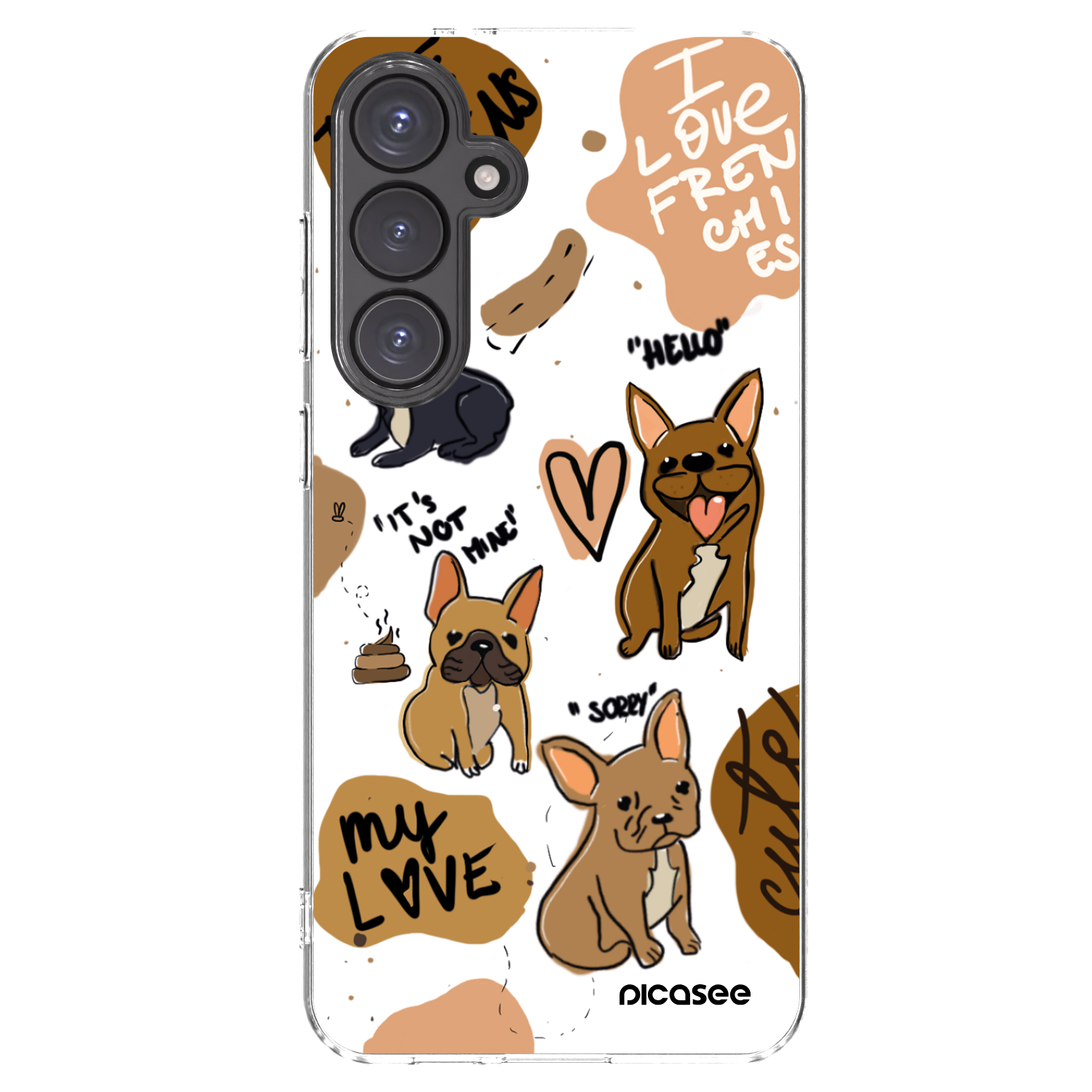 Picasee silikónový prehľadný obal pre Samsung Galaxy S24 FE S721B - Frenchies