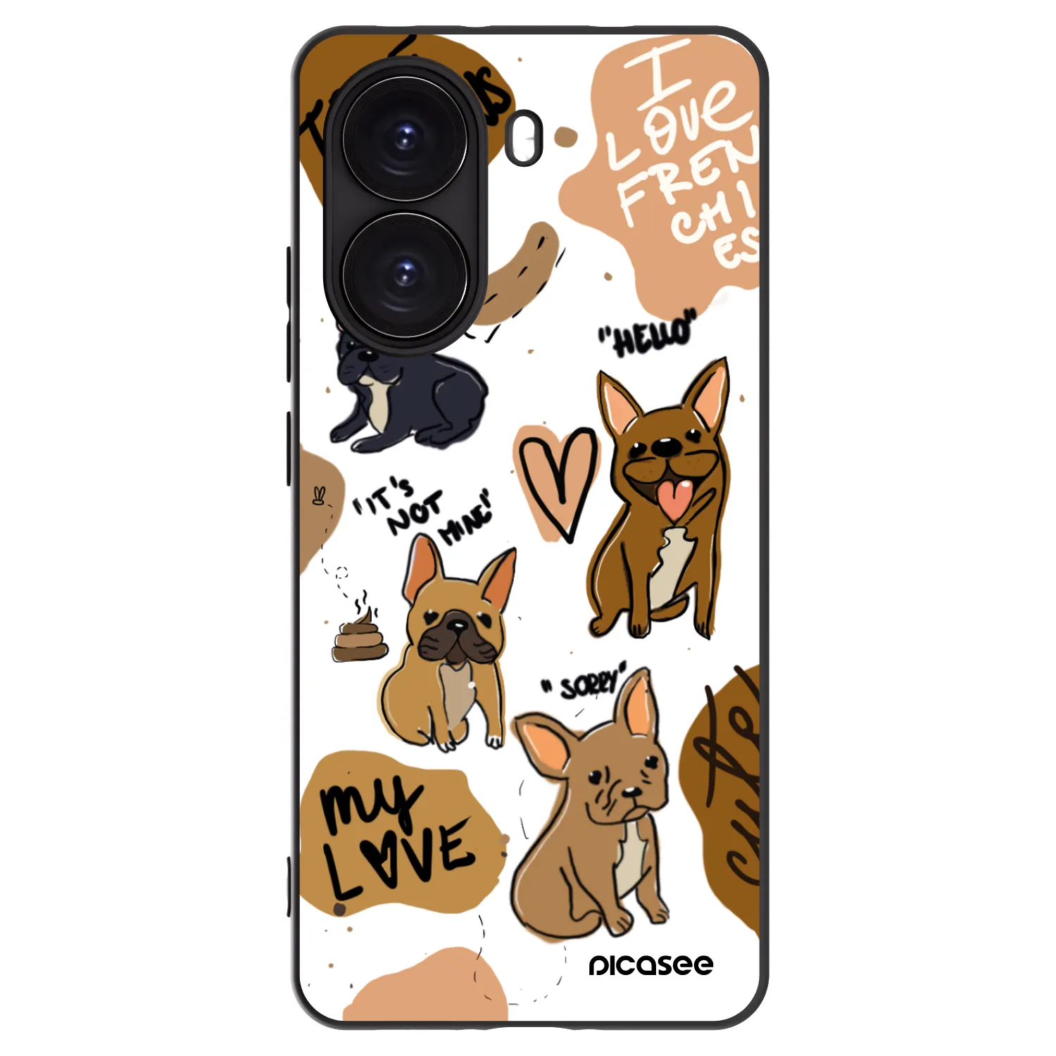 Picasee silikónový čierny obal pre Xiaomi Poco X7 Pro 5G - Frenchies