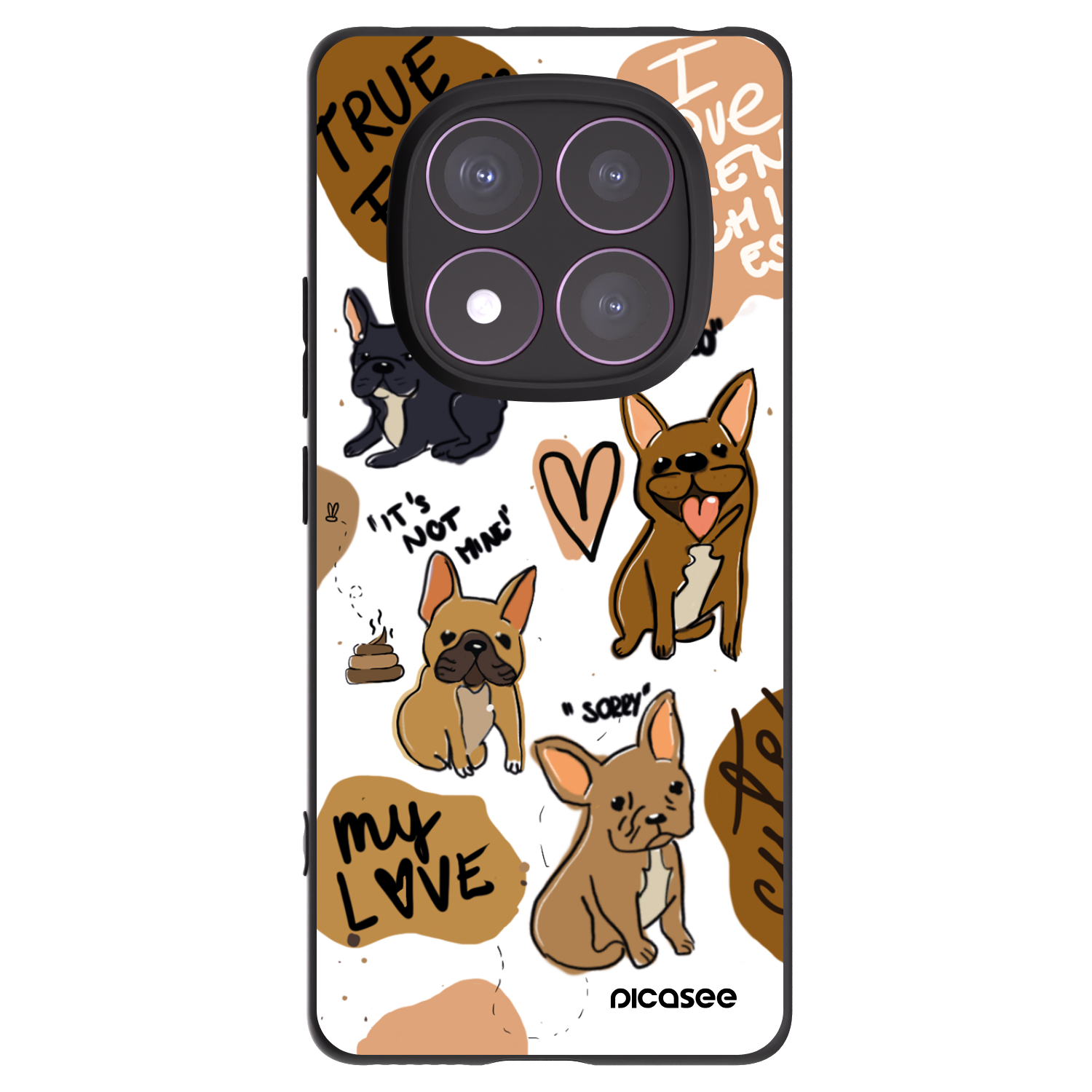 Silikónový čierny obal pre Xiaomi Redmi Note 14 Pro 4G - Frenchies